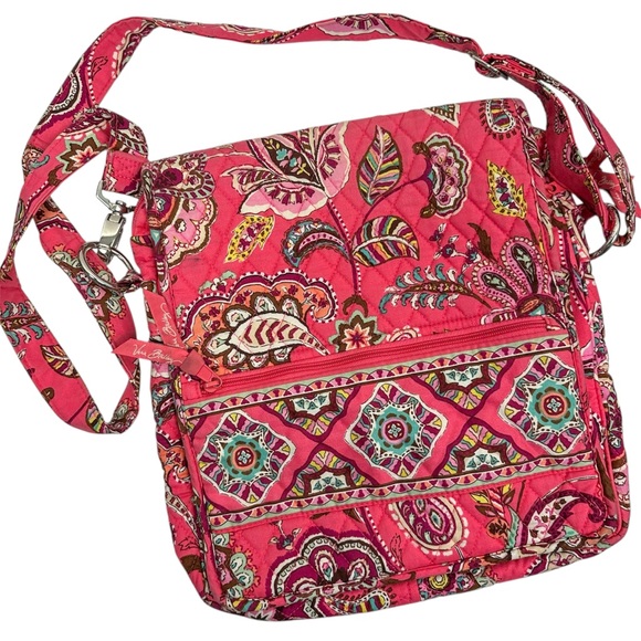 Vera Bradley Handbags - Vera Bradley Pink Paisley Cross Body Purse